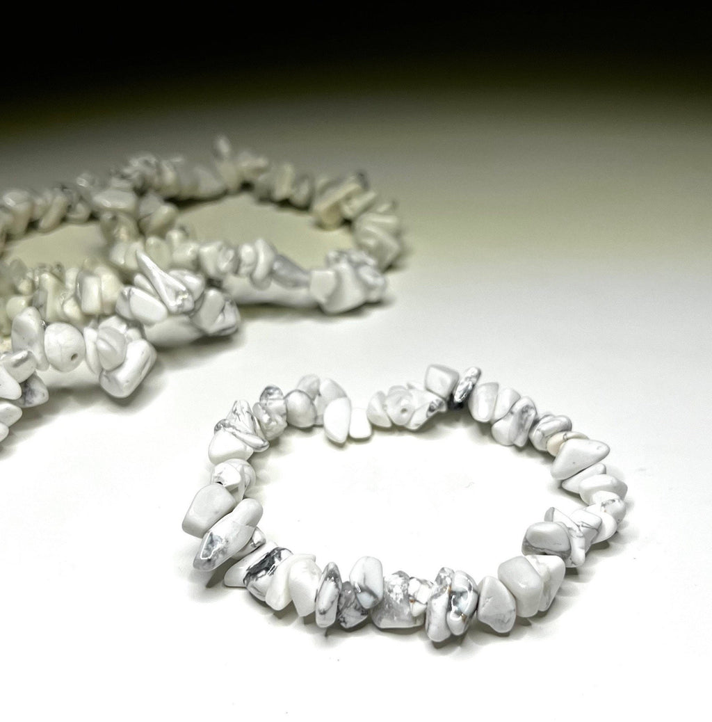Howlite Chips Stretch Bracelet – Calming Crystal Jewelry