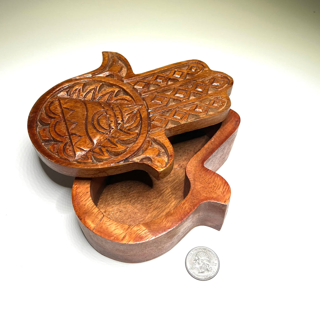 Hamsa Hand Wooden Keepsake Box