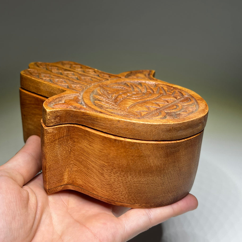 Hamsa Hand Wooden Keepsake Box