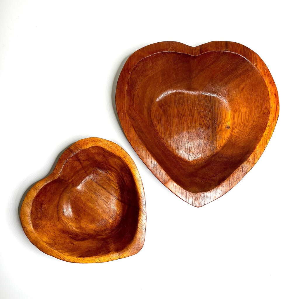 Handmade Heart Shaped Wood Bowl – Trinket Dish, Jewelry Holder