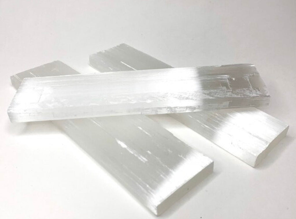 Rough Selenite Charging Bar: 8-Inch Crystal Cleansing Station