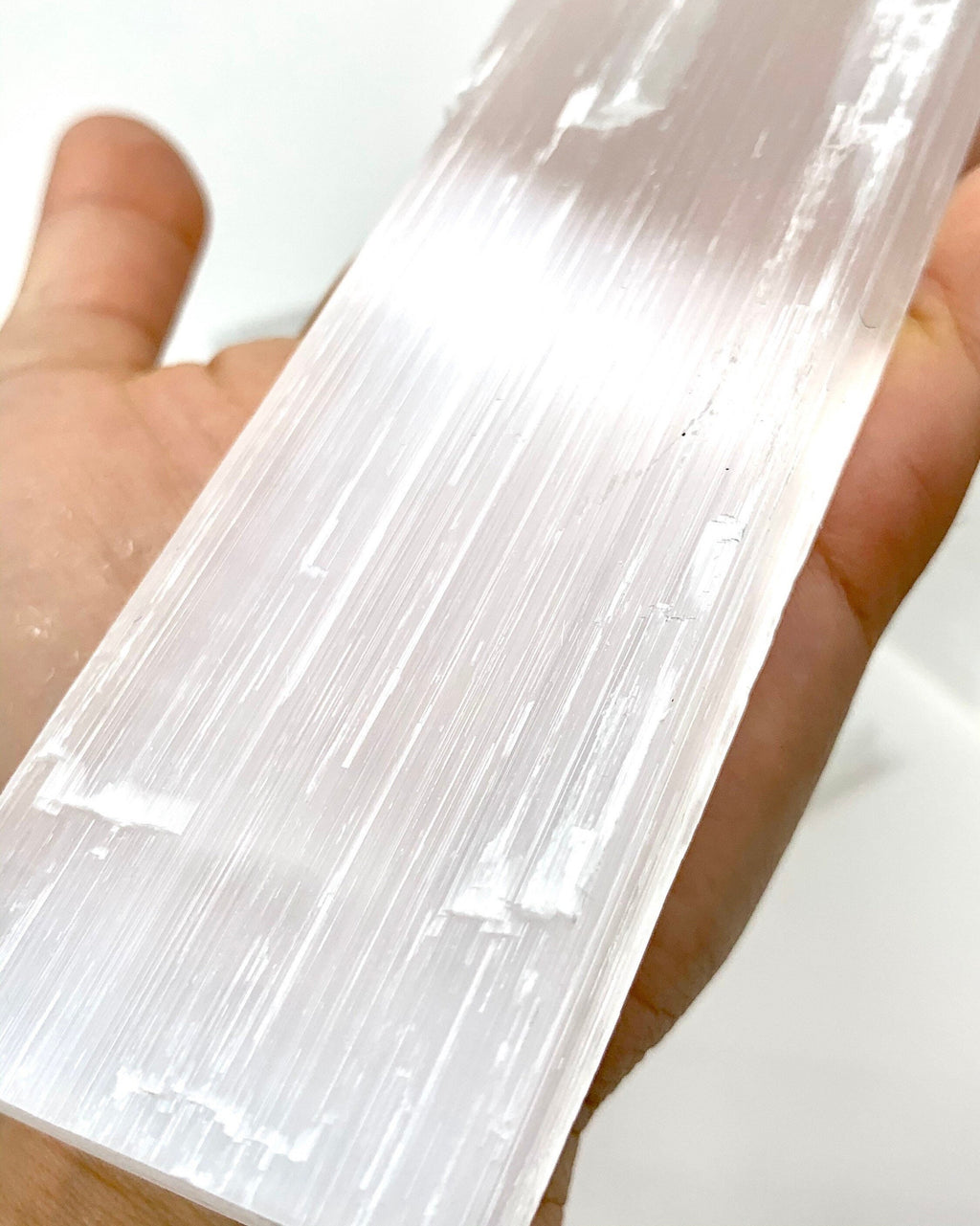 Rough Selenite Charging Bar: 8-Inch Crystal Cleansing Station