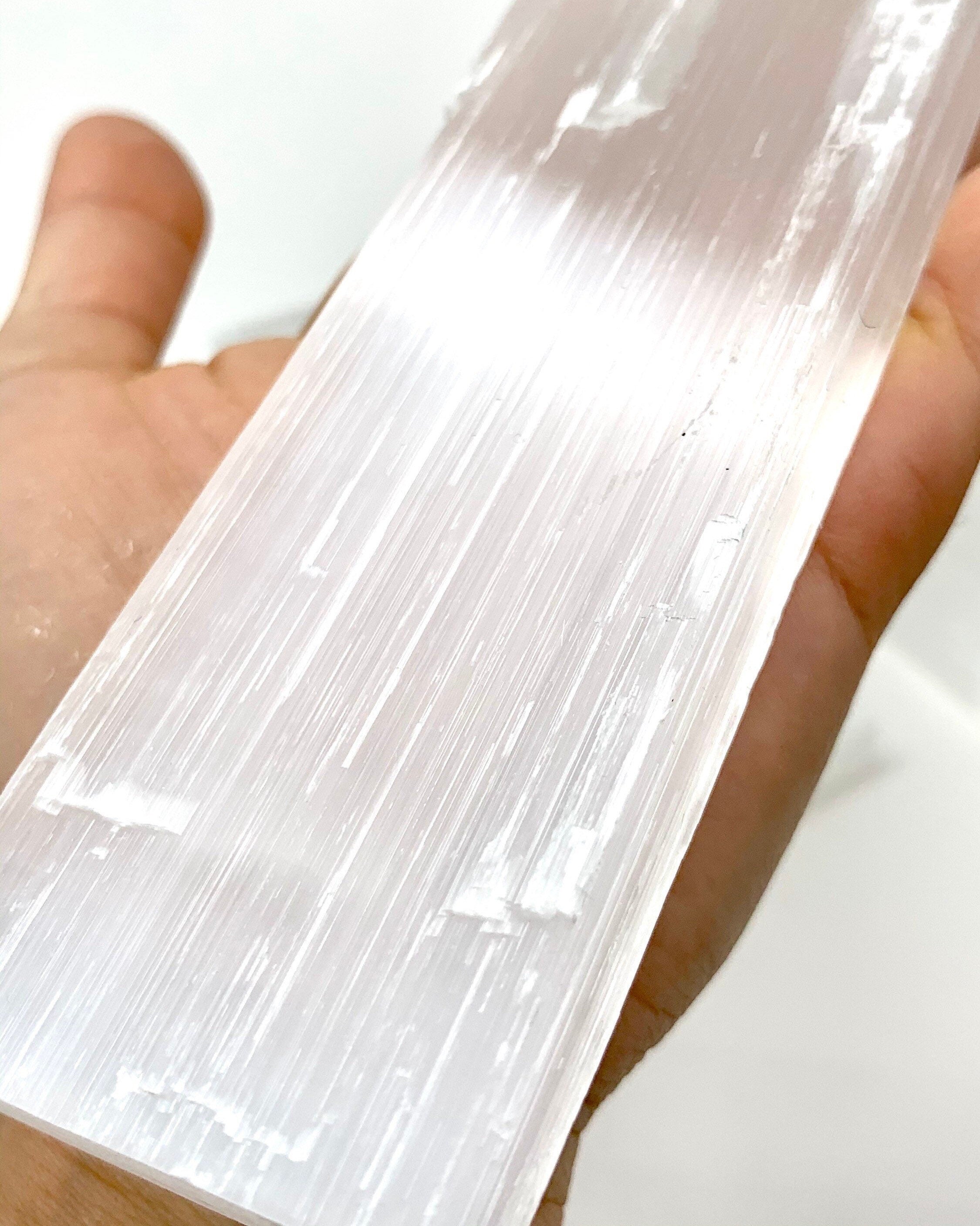 Rough Selenite Charging Bar: 8-Inch Crystal Cleansing Station