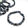 Snowflake Obsidian Crystal Bracelet: Handmade Gemstone Beaded Bracelet