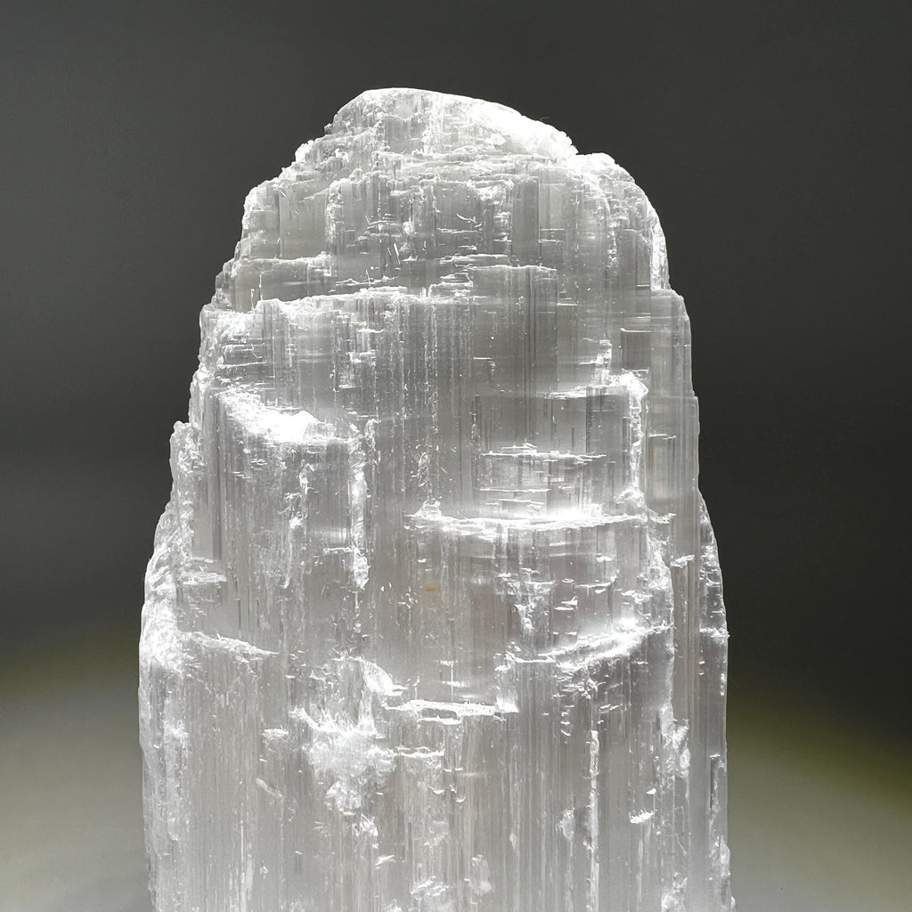 Selenite Crystal Table Lamp, Large Unique Crystal Tower, Available in Four Sizes
