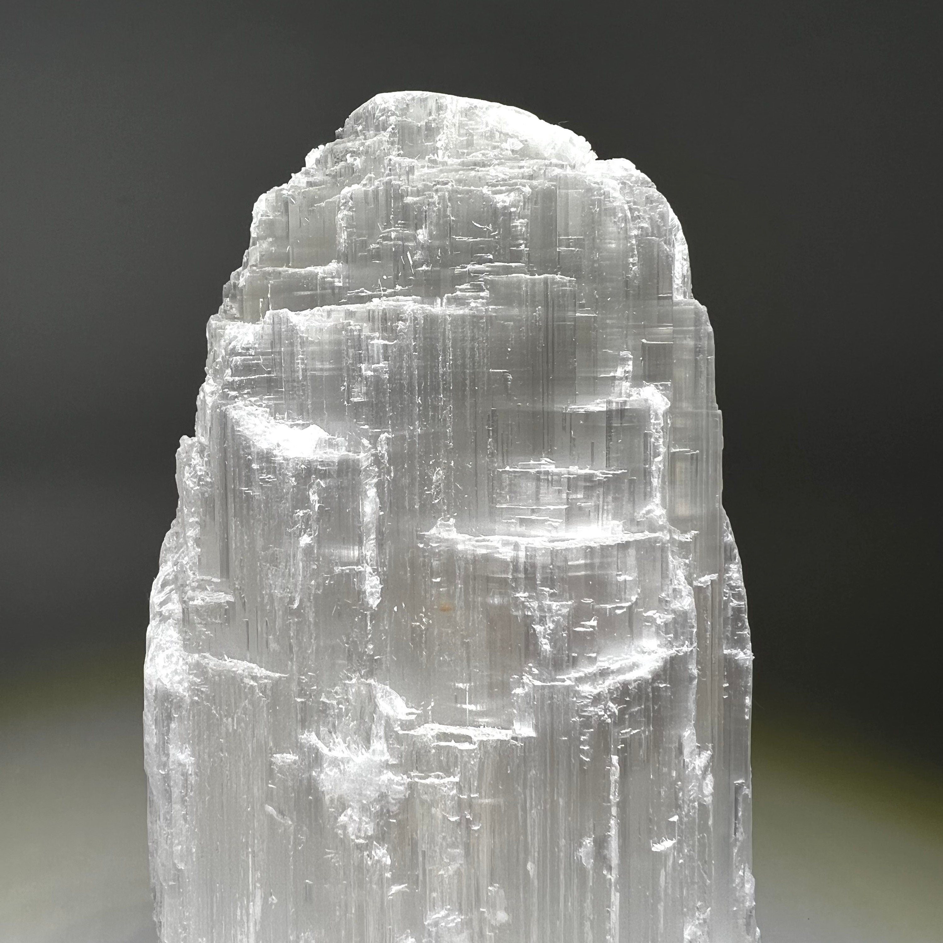 Selenite Crystal Table Lamp, Large Unique Crystal Tower, Available in Four Sizes