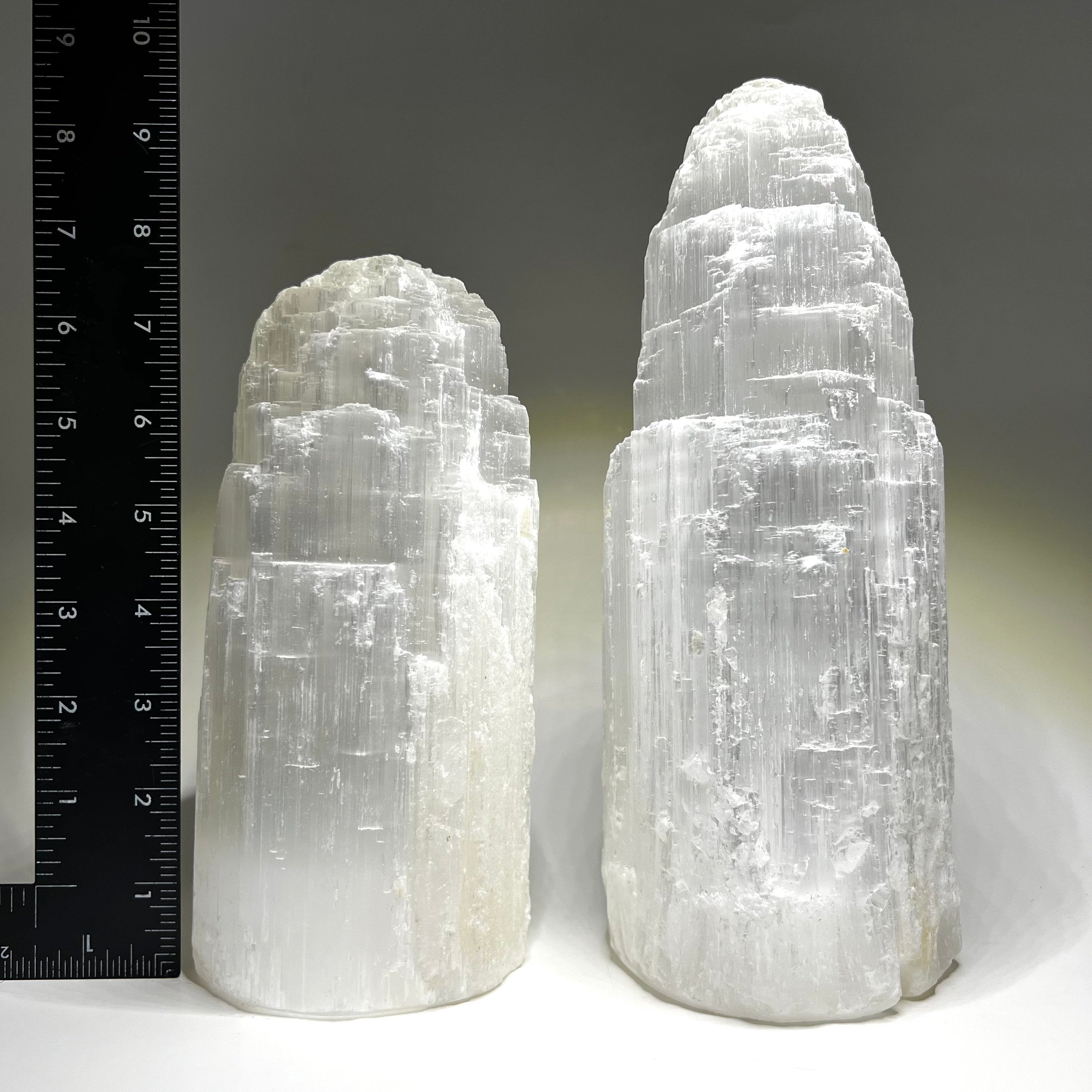 Selenite Crystal Table Lamp, Large Unique Crystal Tower, Available in Four Sizes