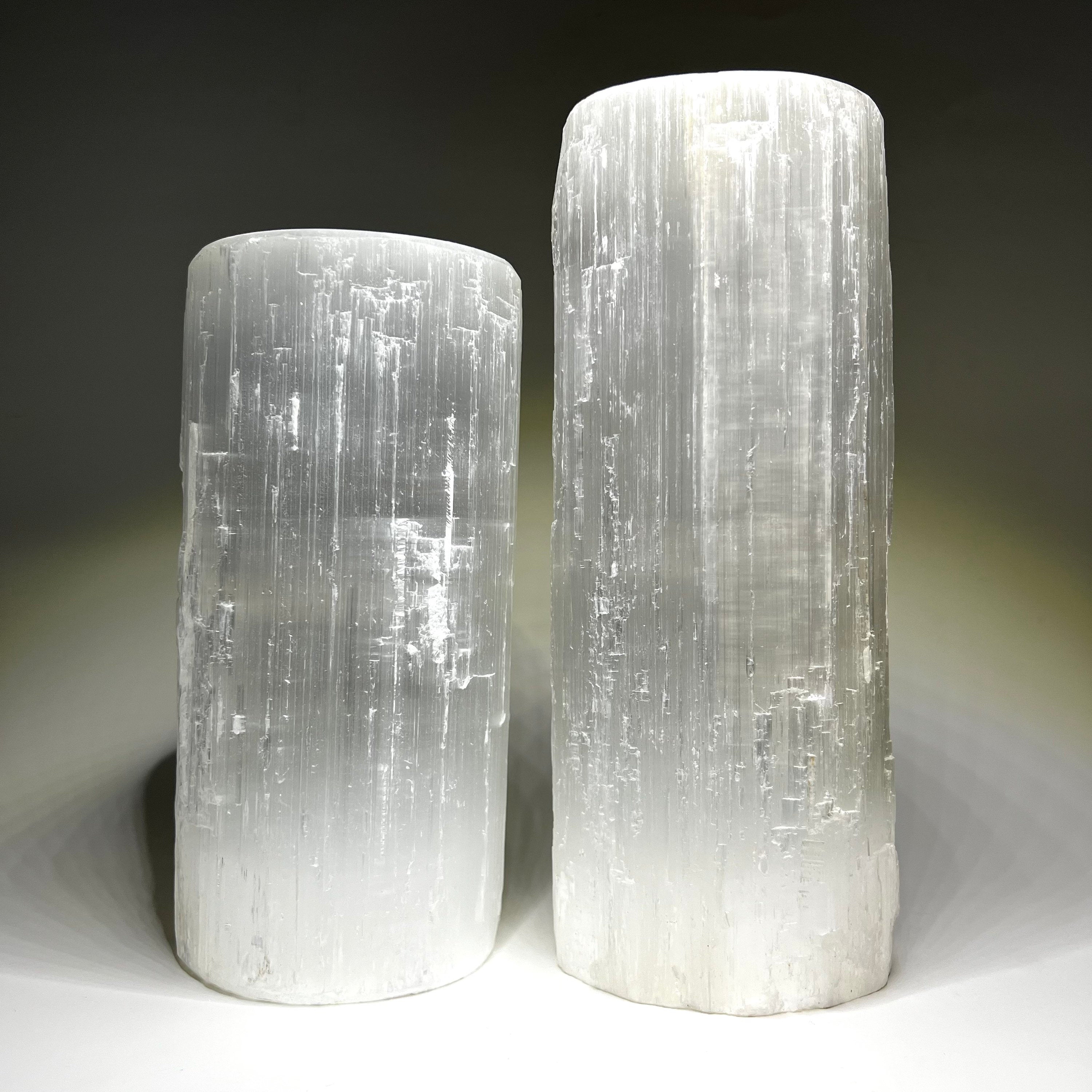 Selenite Crystal Table Lamp, Large Unique Crystal Tower, Available in Three Sizes