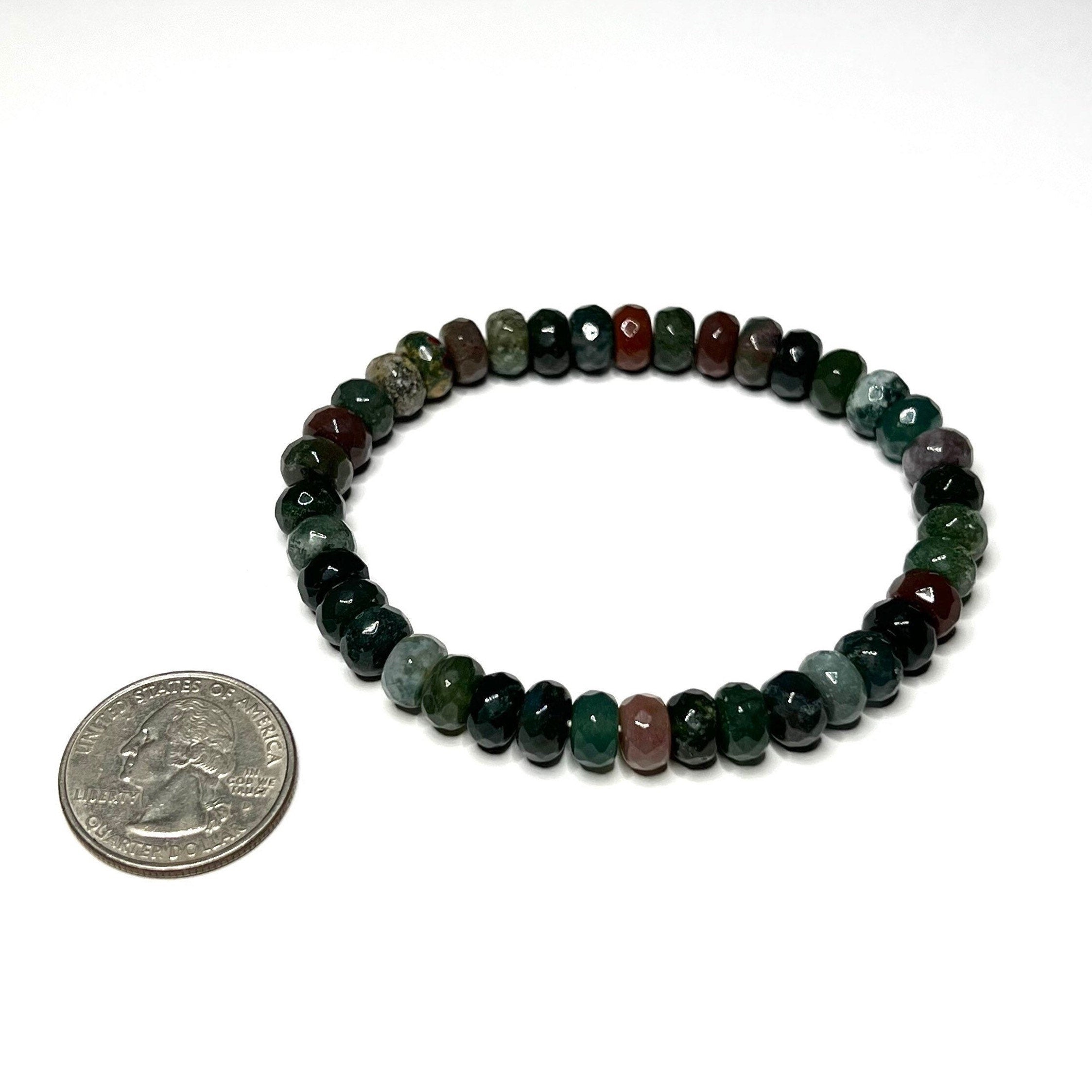 Faceted Fancy Jasper Bracelet: 8mm Rondelle Crystal Beads