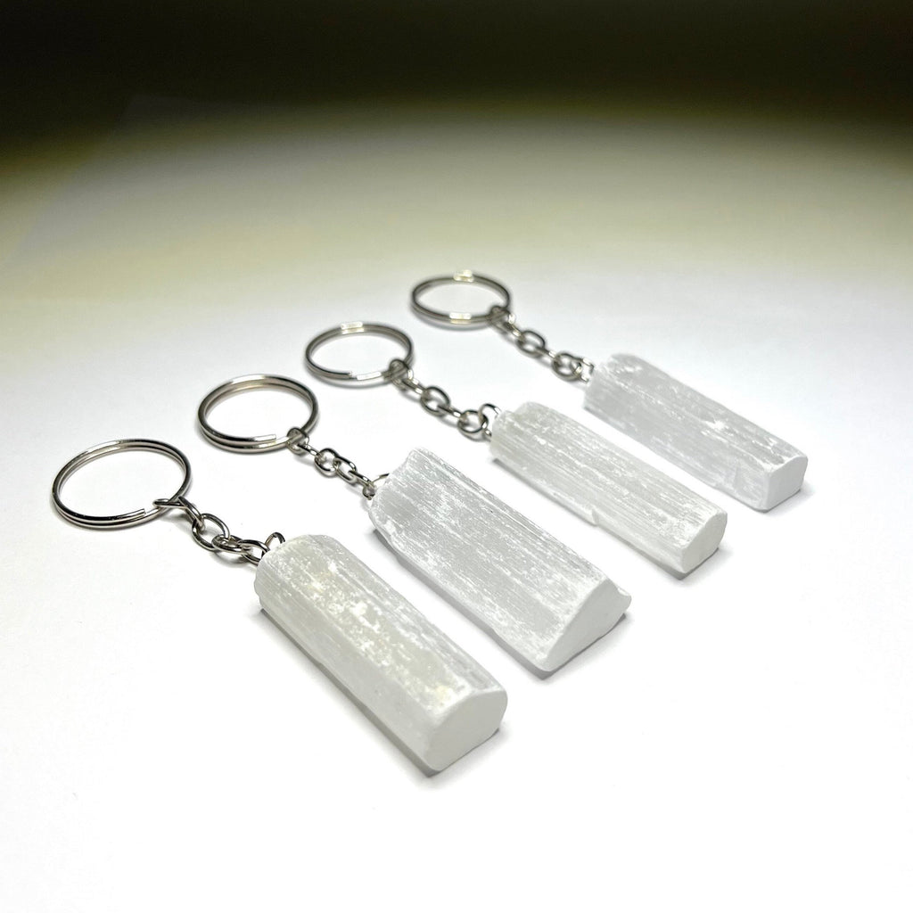 Selenite Crystal Keychain