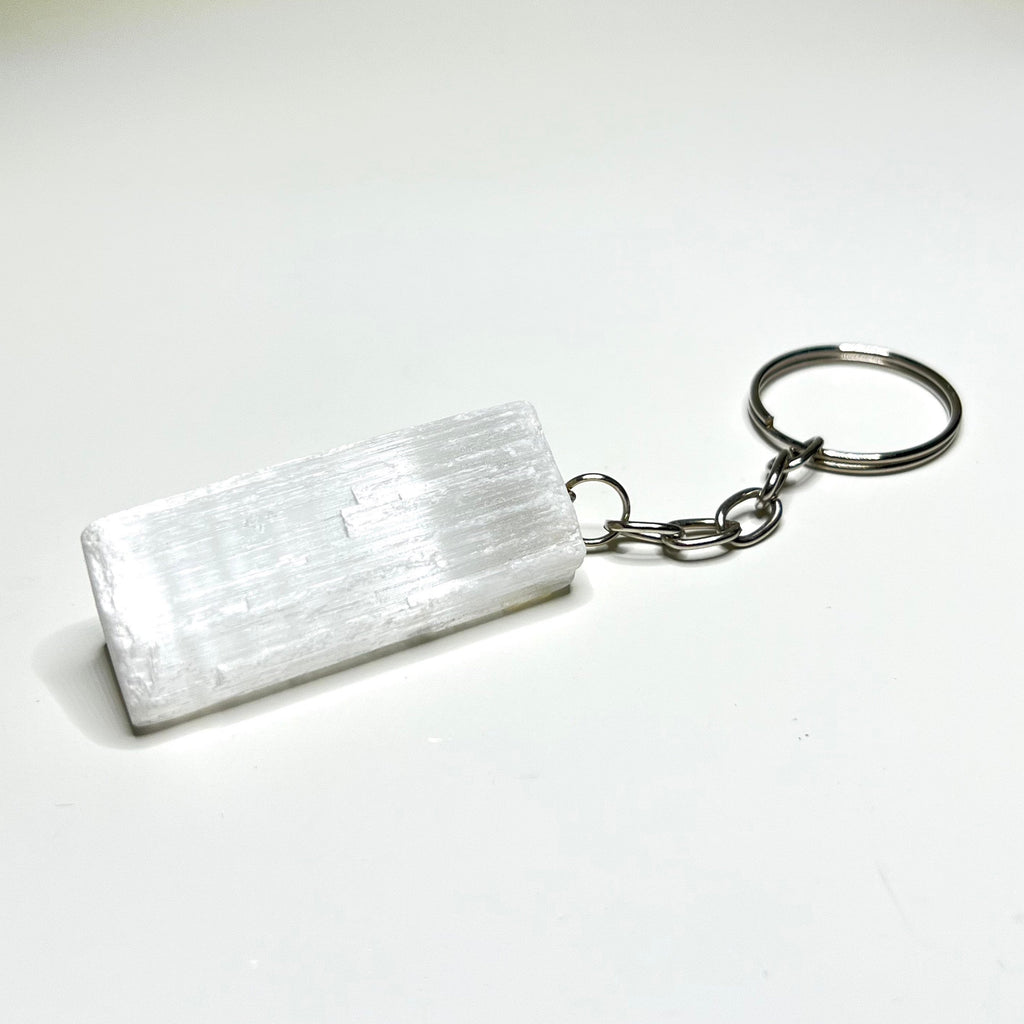 Selenite Crystal Keychain