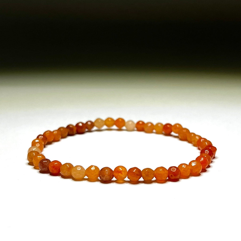 Honey Onyx 4mm Crystal Bracelet: Handmade Gemstone Beaded Bracelet