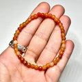 Honey Onyx 4mm Crystal Bracelet: Handmade Gemstone Beaded Bracelet