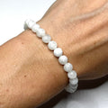 Rainbow Moonstone Beaded Bracelet: Handmade Gemstone Stretch Bracelet, 4-10mm Bead Option