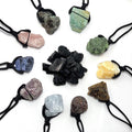 Raw Gemstone Cord Necklace, Choose Your Gemstone!