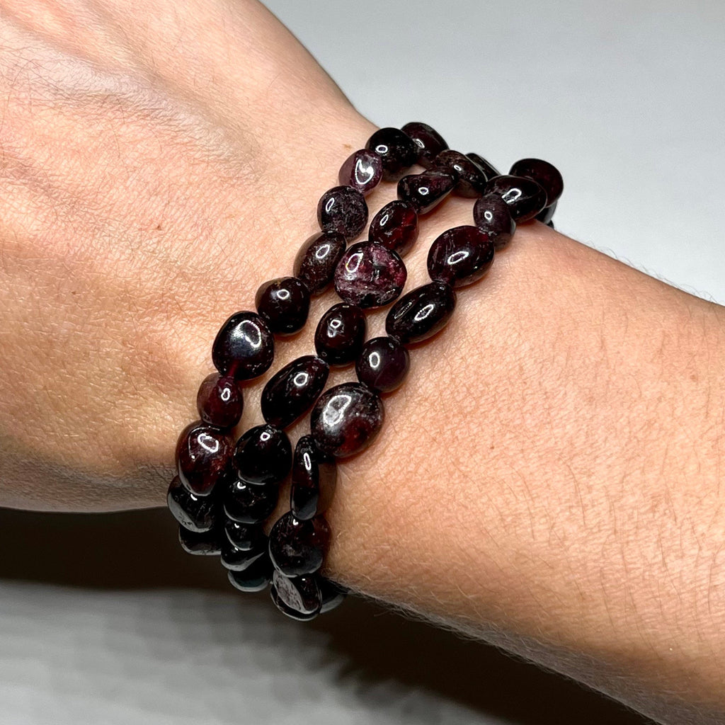 Garnet Crystal Bracelet: Handmade Gemstone Beaded Bracelet