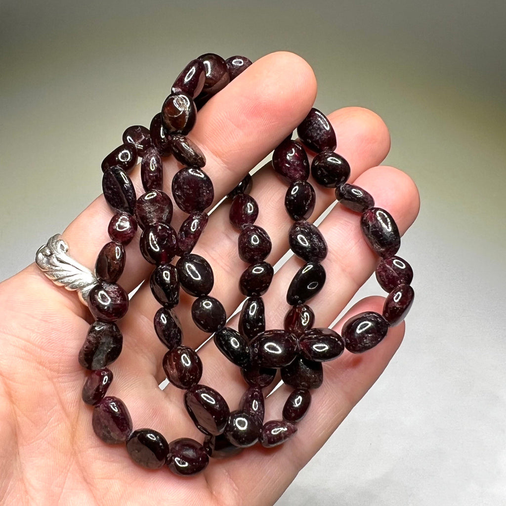 Garnet Crystal Bracelet: Handmade Gemstone Beaded Bracelet