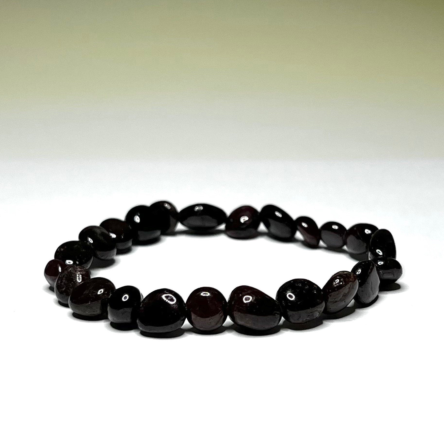 Garnet Crystal Bracelet: Handmade Gemstone Beaded Bracelet