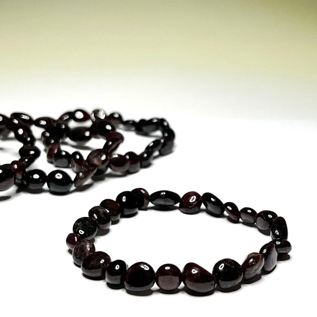 Garnet Crystal Bracelet: Handmade Gemstone Beaded Bracelet