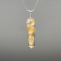 Citrine in Orgonite Wire Wrapped Pendant Necklace