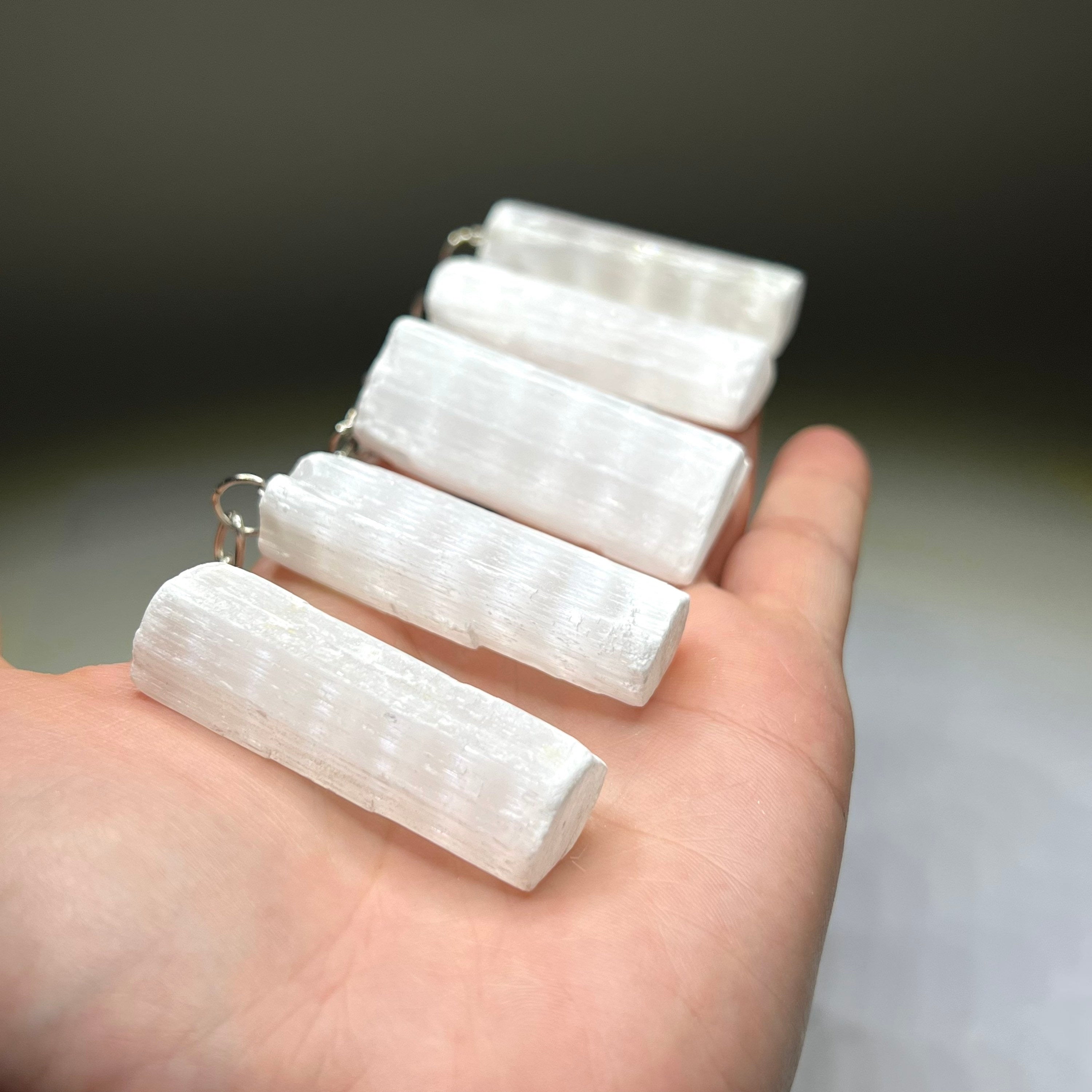 Selenite Crystal Keychain