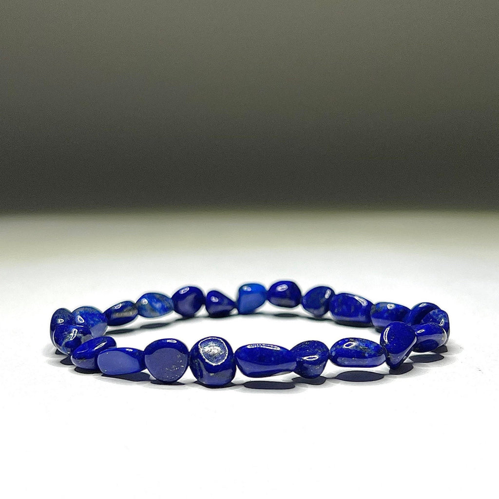 Lapis Lazuli Crystal Bracelet: Handmade Tumbled Gemstone Bracelet