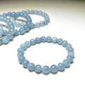 Aquamarine Crystal Bracelet: Handmade Gemstone Beaded Bracelet