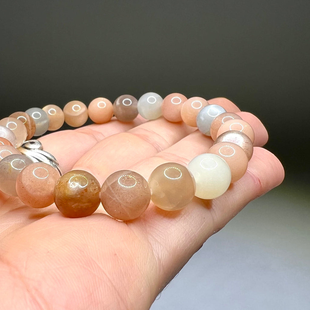 Handmade Multi Moonstone Crystal Bracelet - 6mm, 8mm options