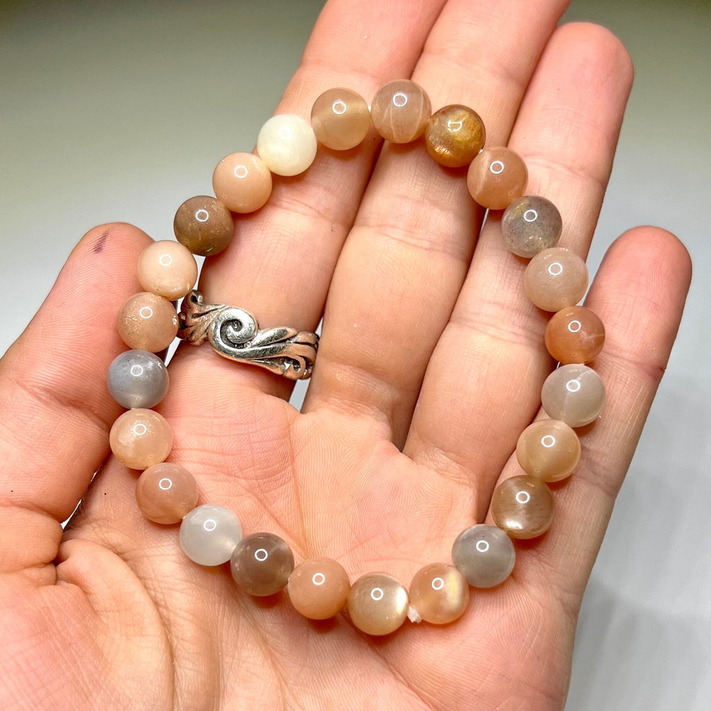 Handmade Multi Moonstone Crystal Bracelet - 6mm, 8mm options