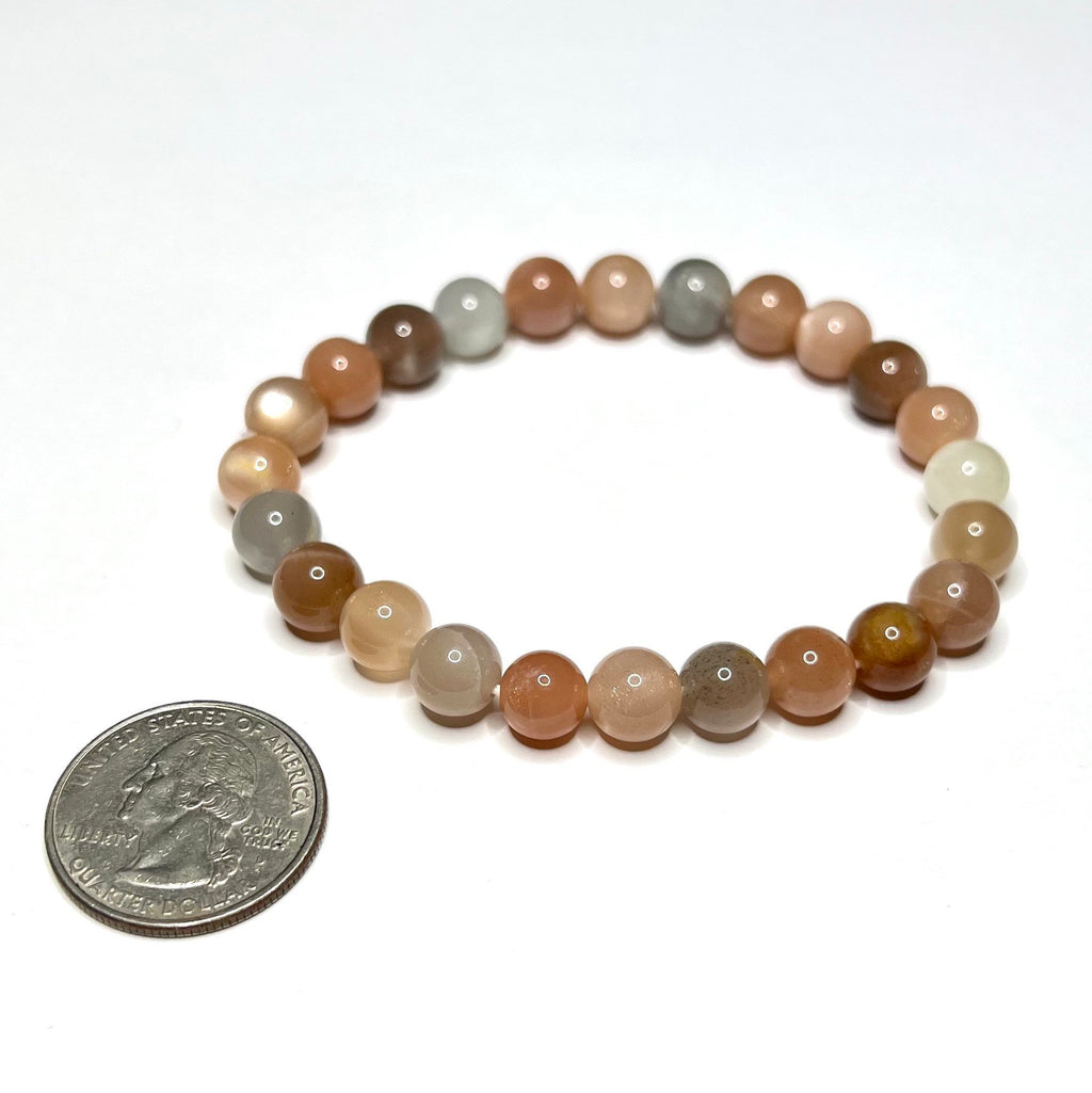 Handmade Multi Moonstone Crystal Bracelet - 6mm, 8mm options