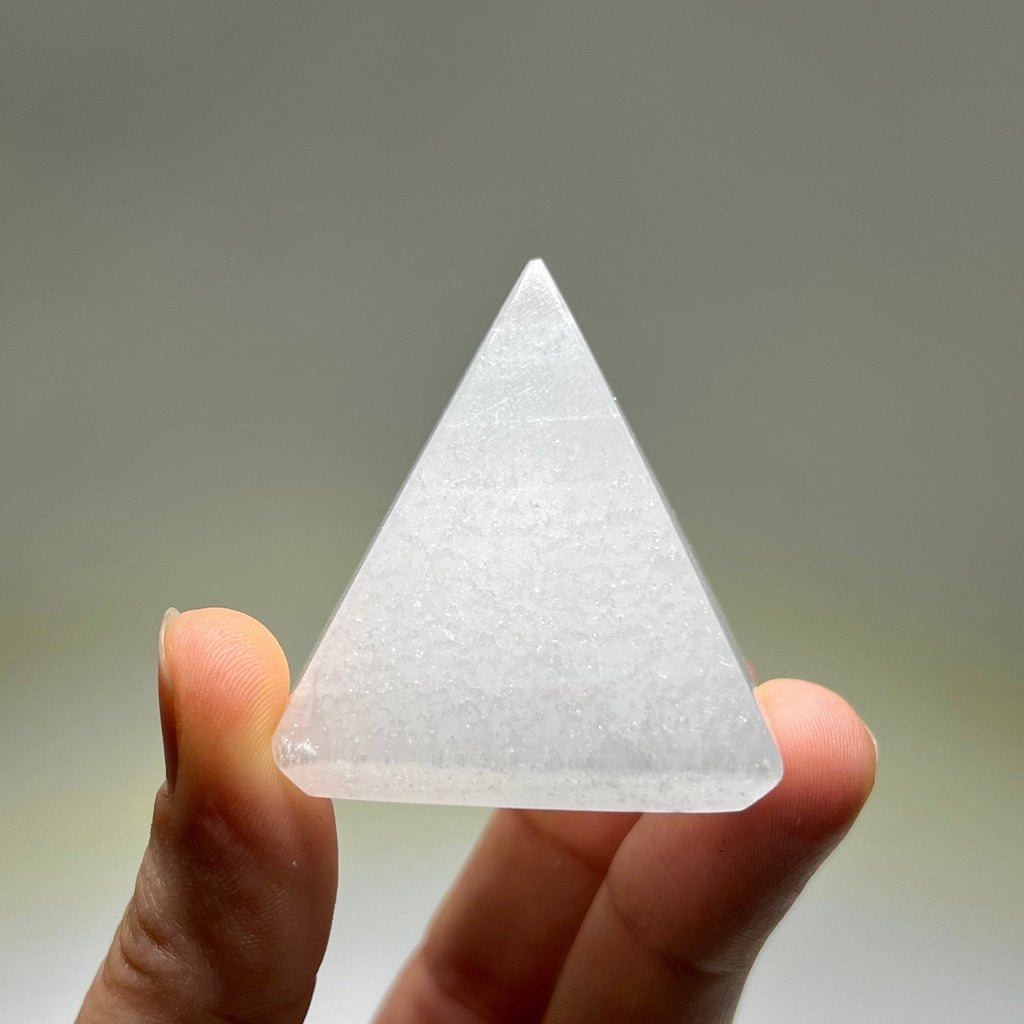 Selenite Crystal Pyramid - Energy Cleansing Charging Station