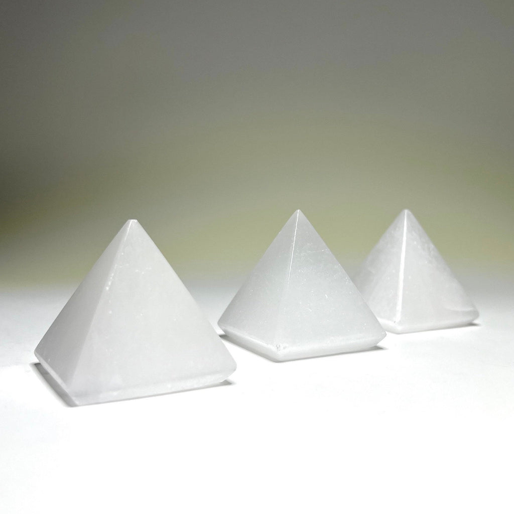 Selenite Crystal Pyramid - Energy Cleansing Charging Station