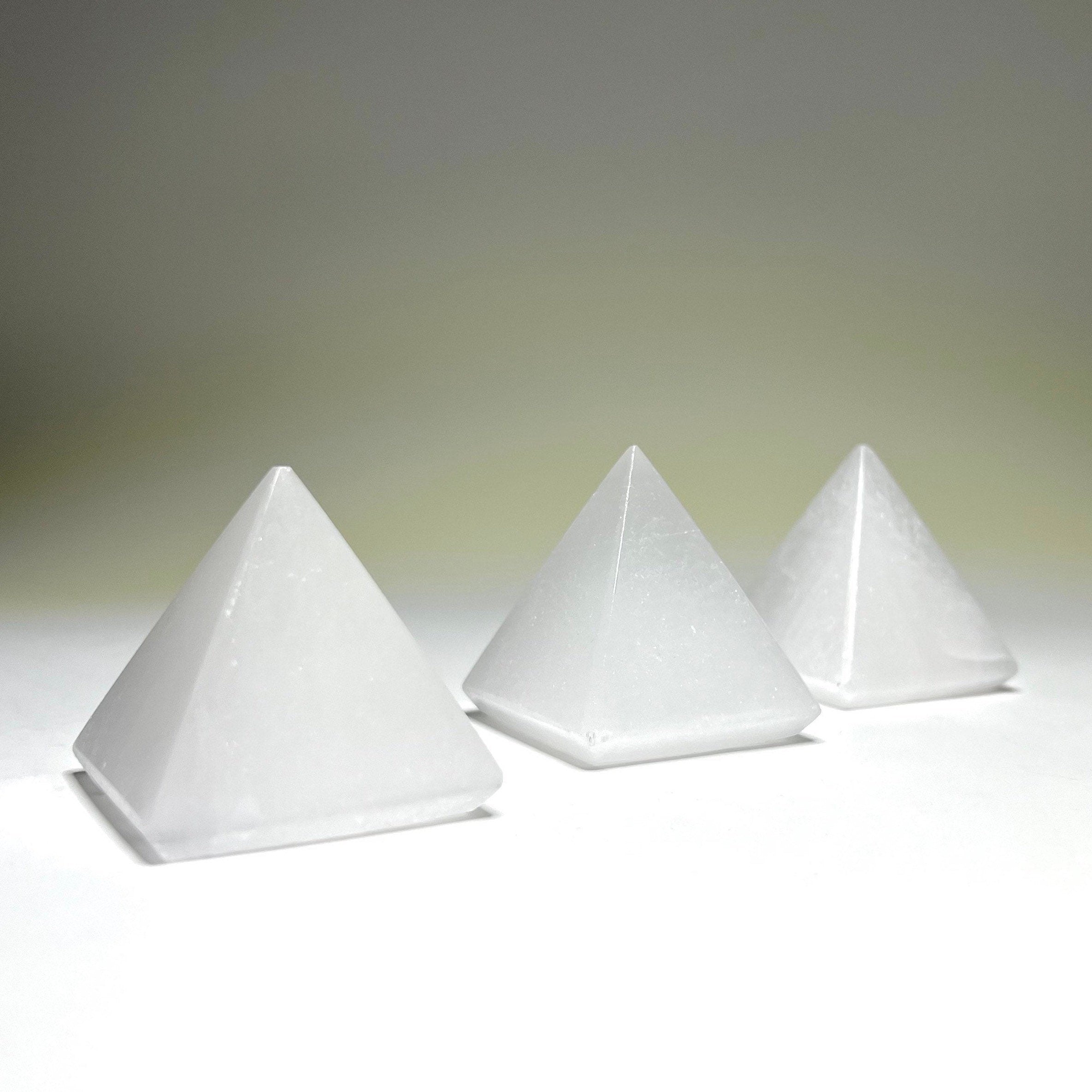 Selenite Crystal Pyramid - Energy Cleansing Charging Station