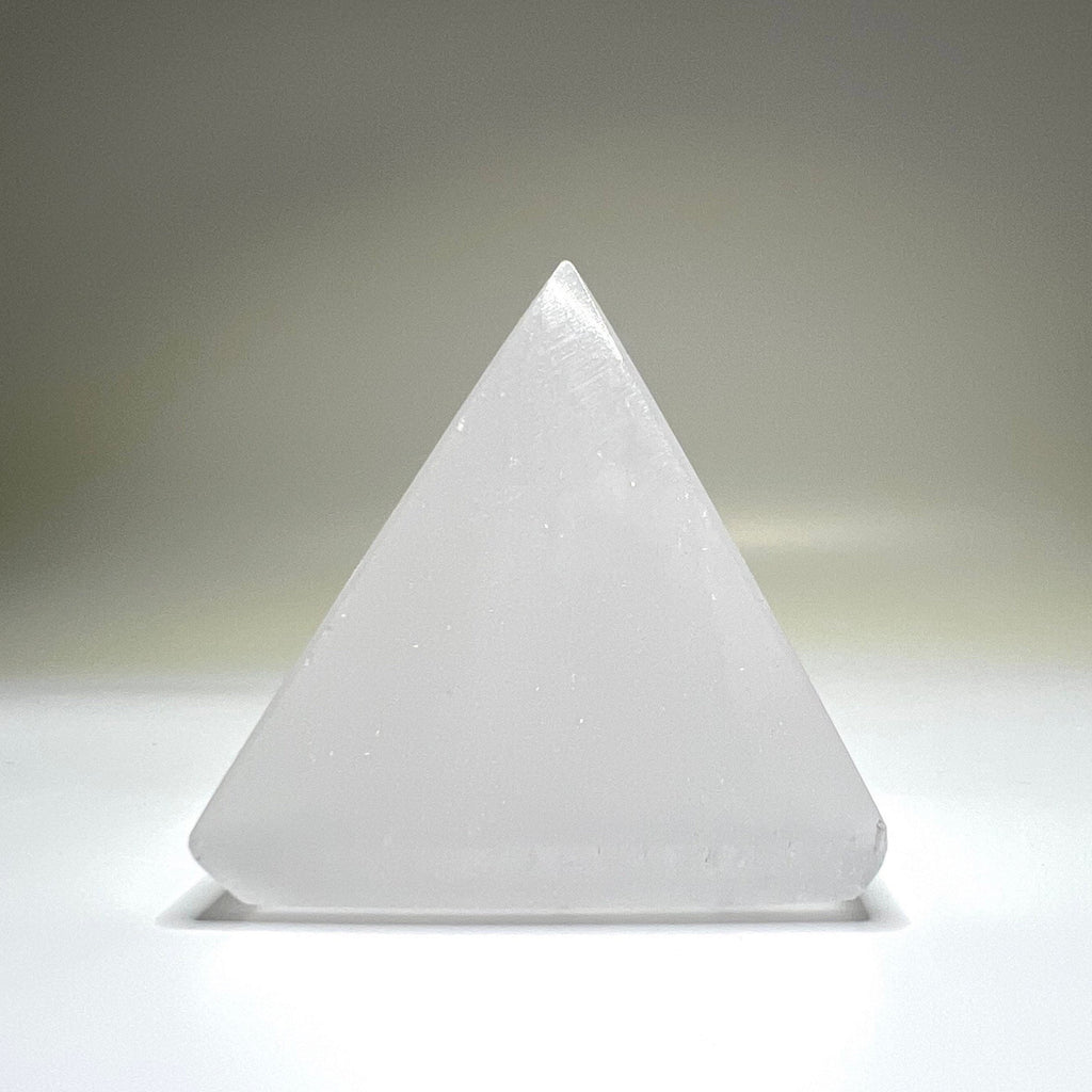 Selenite Crystal Pyramid - Energy Cleansing Charging Station