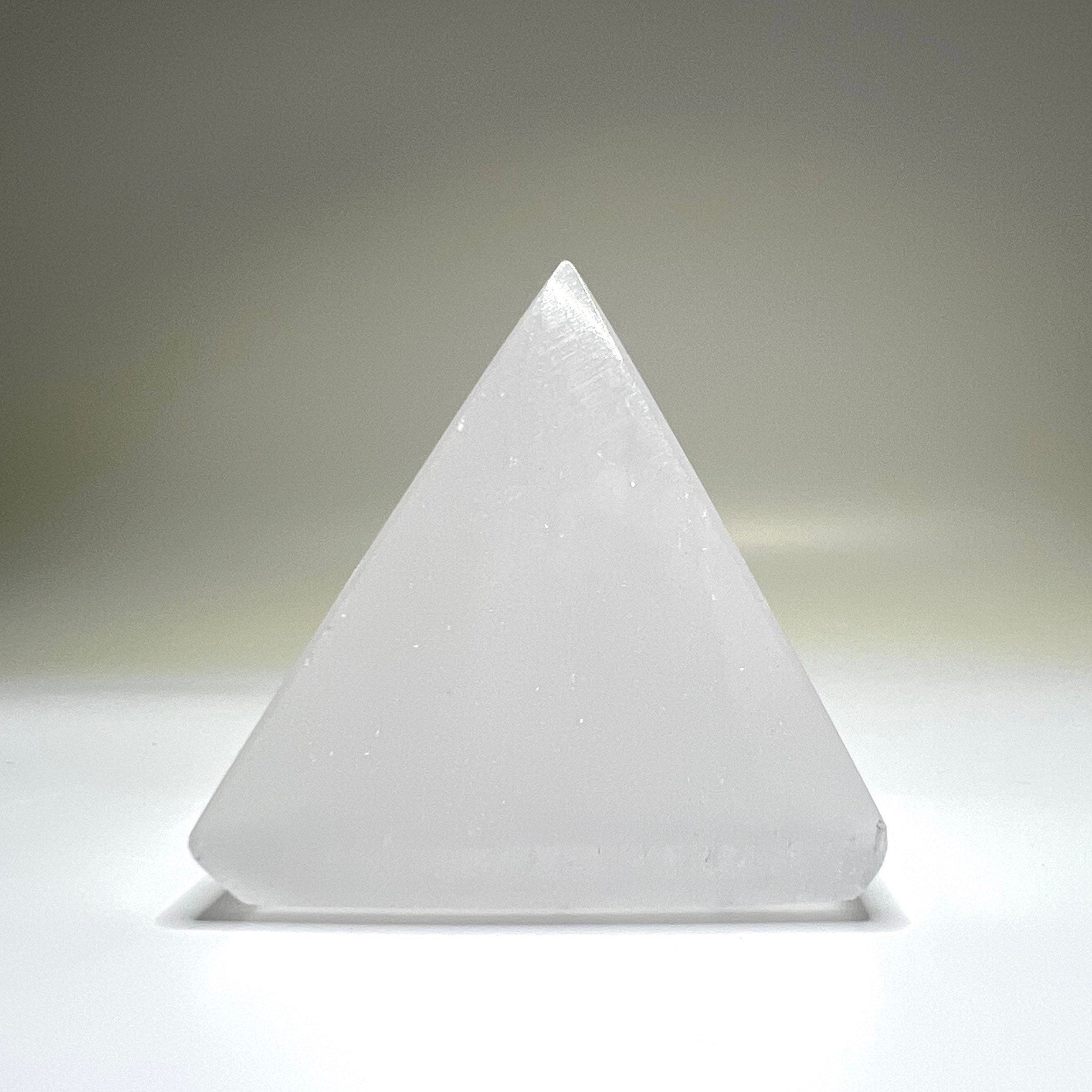 Selenite Crystal Pyramid - Energy Cleansing Charging Station