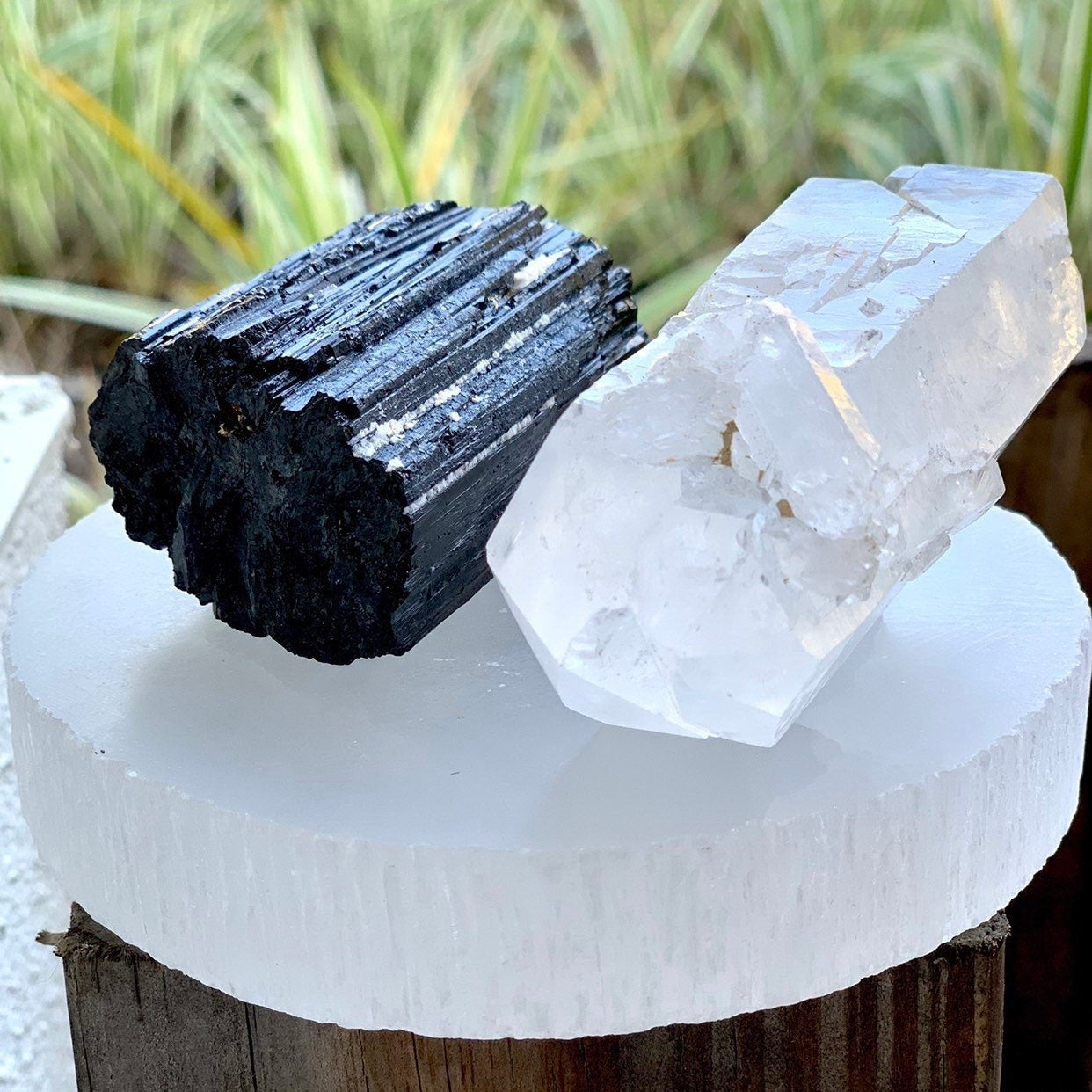 Selenite Charging Plate: 4 Inch Selenite Disk from Morocco
