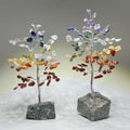 Chakra Gemstone Tree: Handmade Healing Crystal Tree with Wood Base