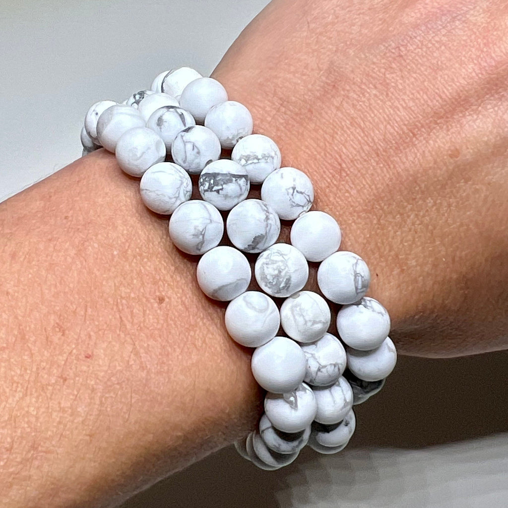 Howlite Crystal Bracelet: Calming Gemstone Beads