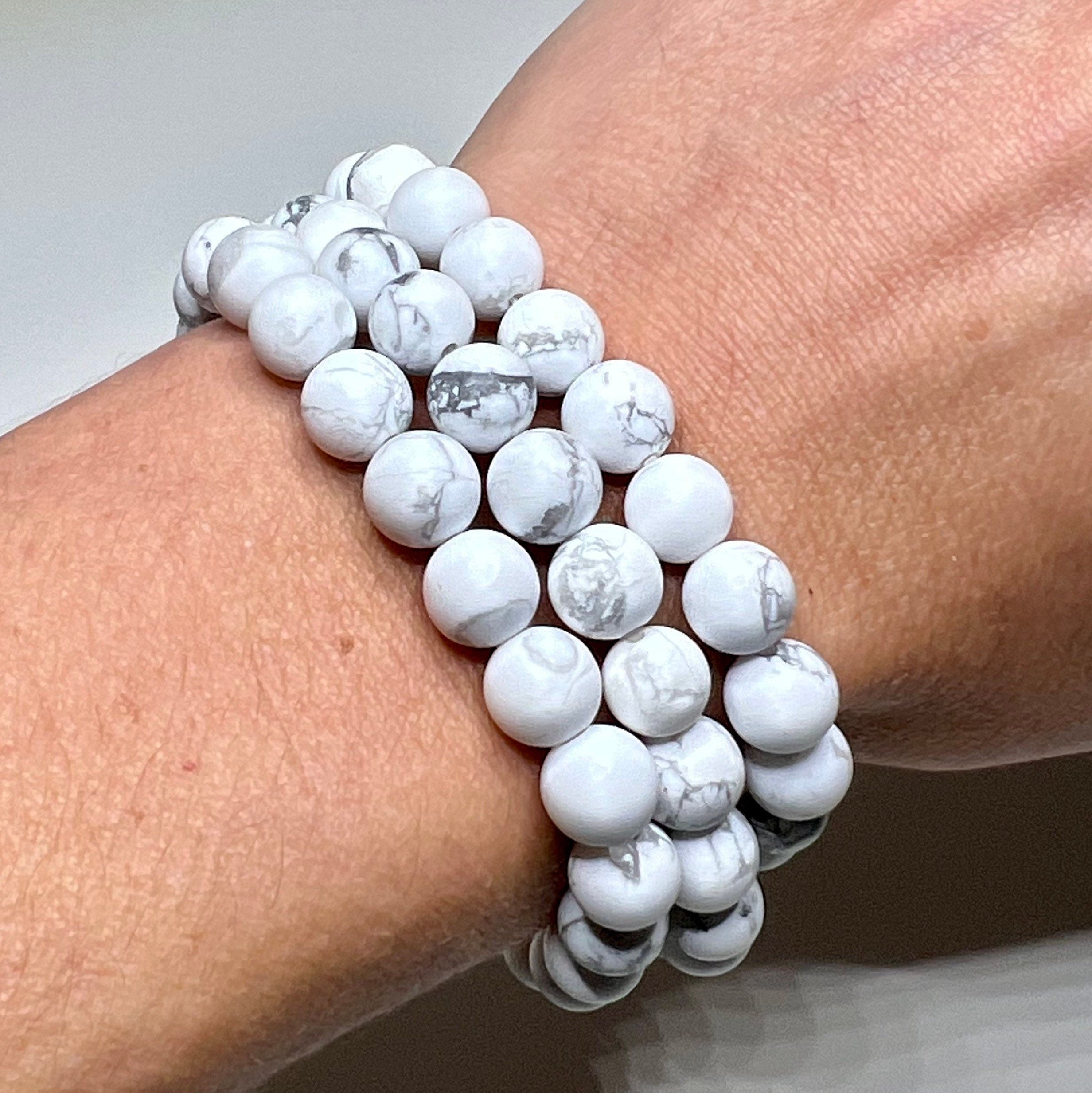 Howlite Crystal Bracelet: Calming Gemstone Beads