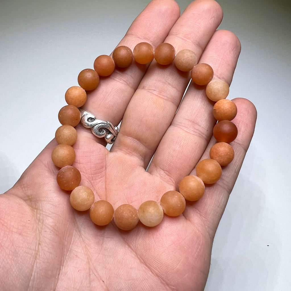 Honey Onyx Crystal Bracelet: 8mm Handmade Gemstone Beaded Bracelet