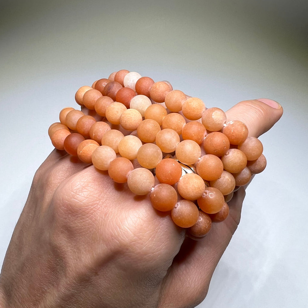 Honey Onyx Crystal Bracelet: 8mm Handmade Gemstone Beaded Bracelet