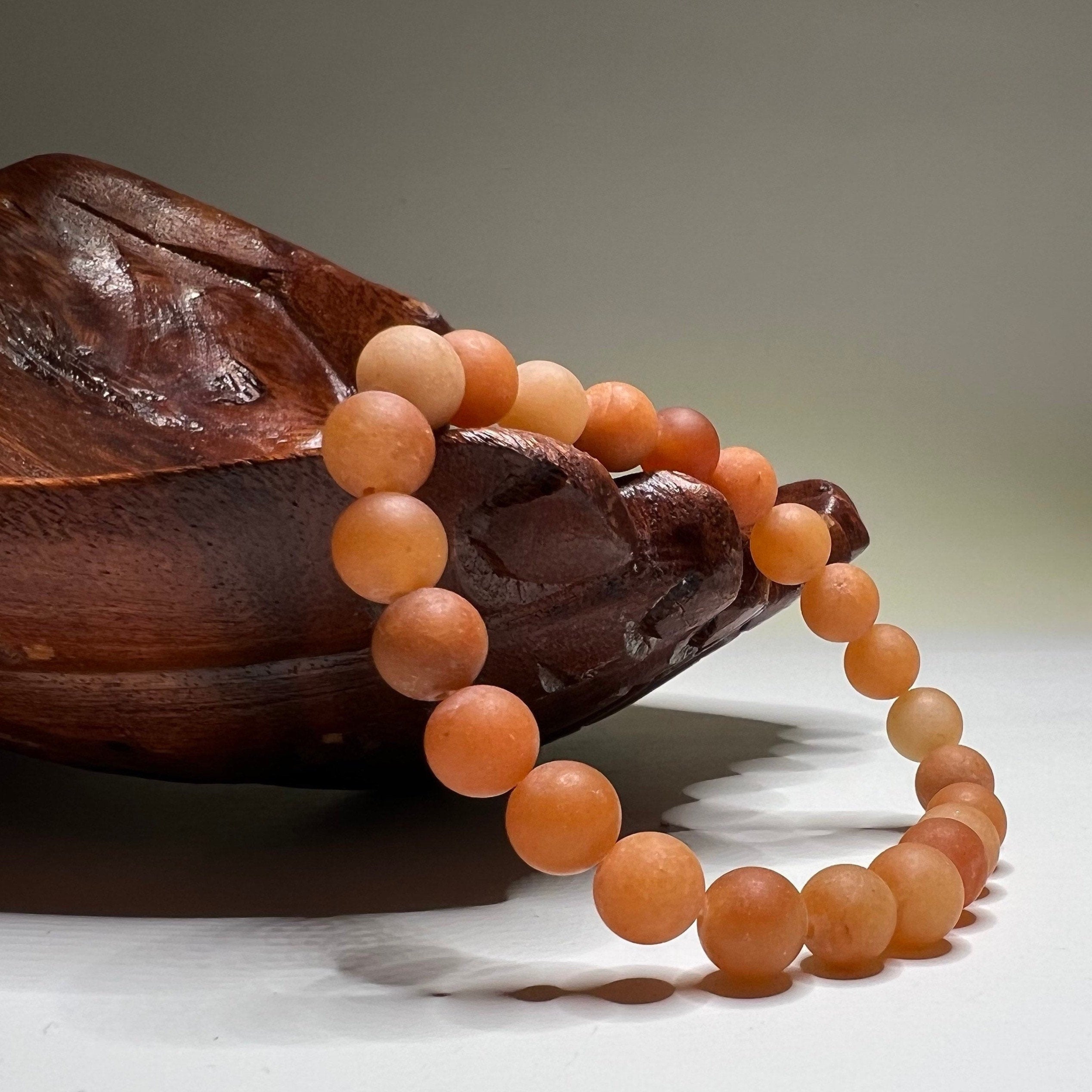 Honey Onyx Crystal Bracelet: 8mm Handmade Gemstone Beaded Bracelet
