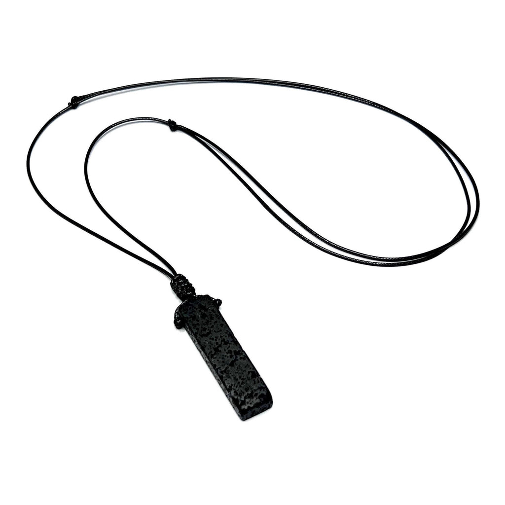Lava Rock Stone Pendant Necklace