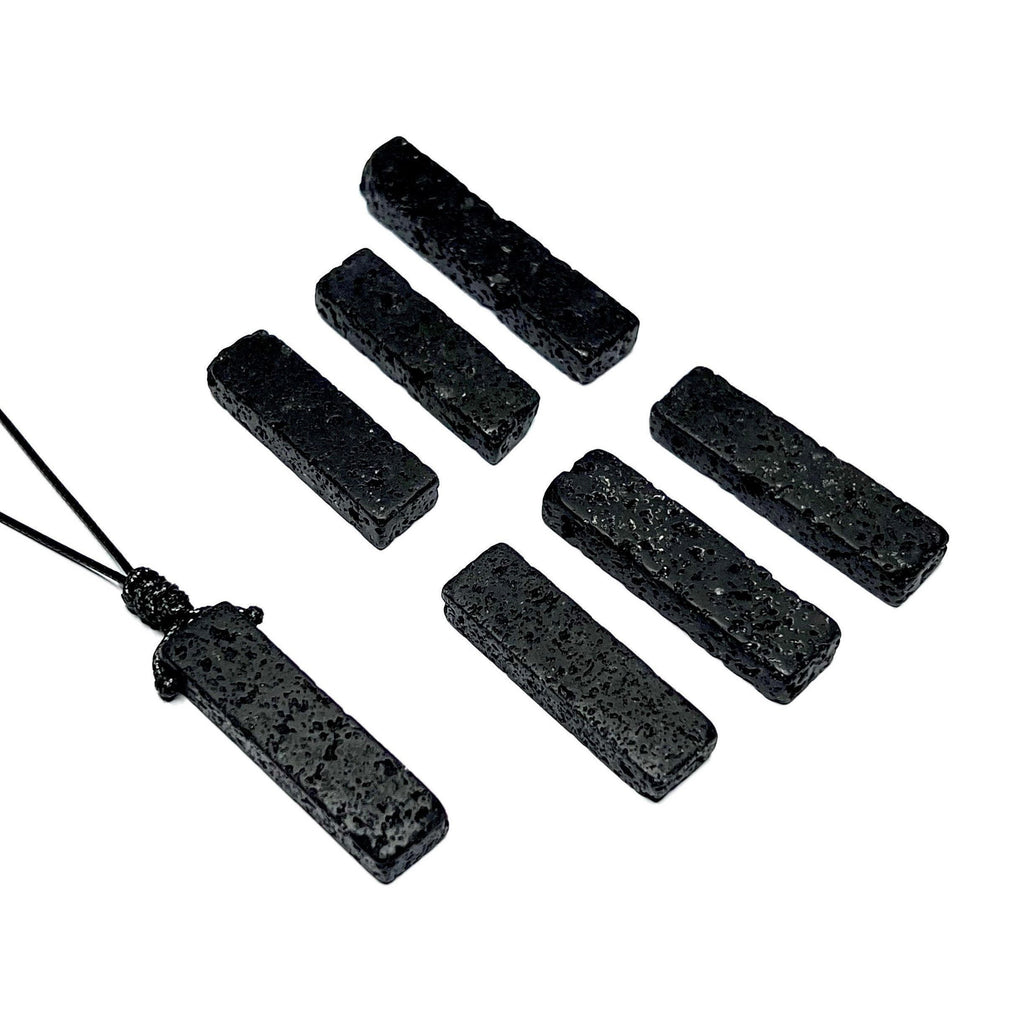 Lava Rock Stone Pendant Necklace
