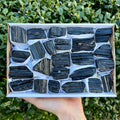 Black Tourmaline Crystal Flat, Grade AA Tourmaline Stone