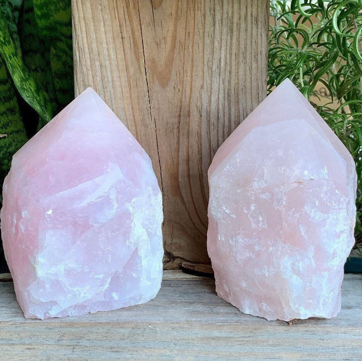 Rose Quartz Crystal Lamp, Rose Quartz Lamp with Polished Point