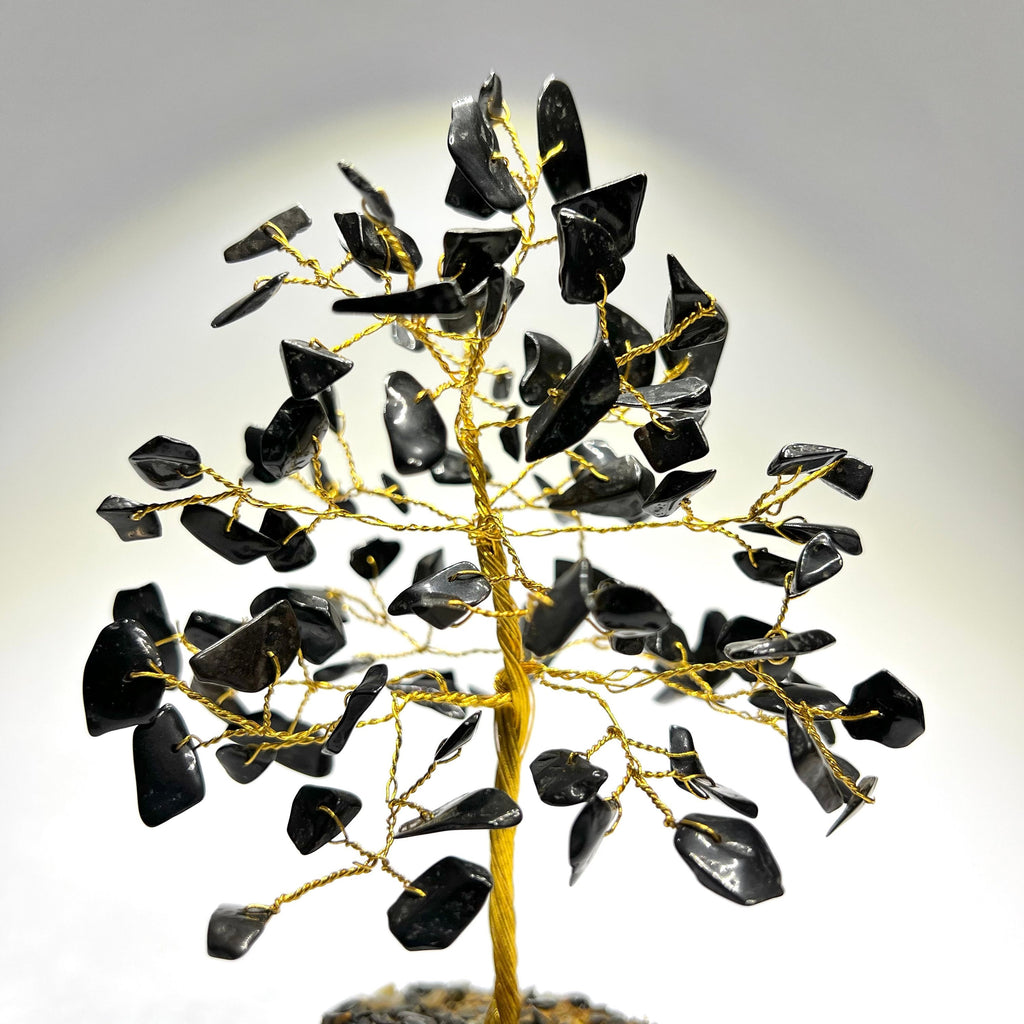 Black Tourmaline Crystal Tree: EMF Protection Decor