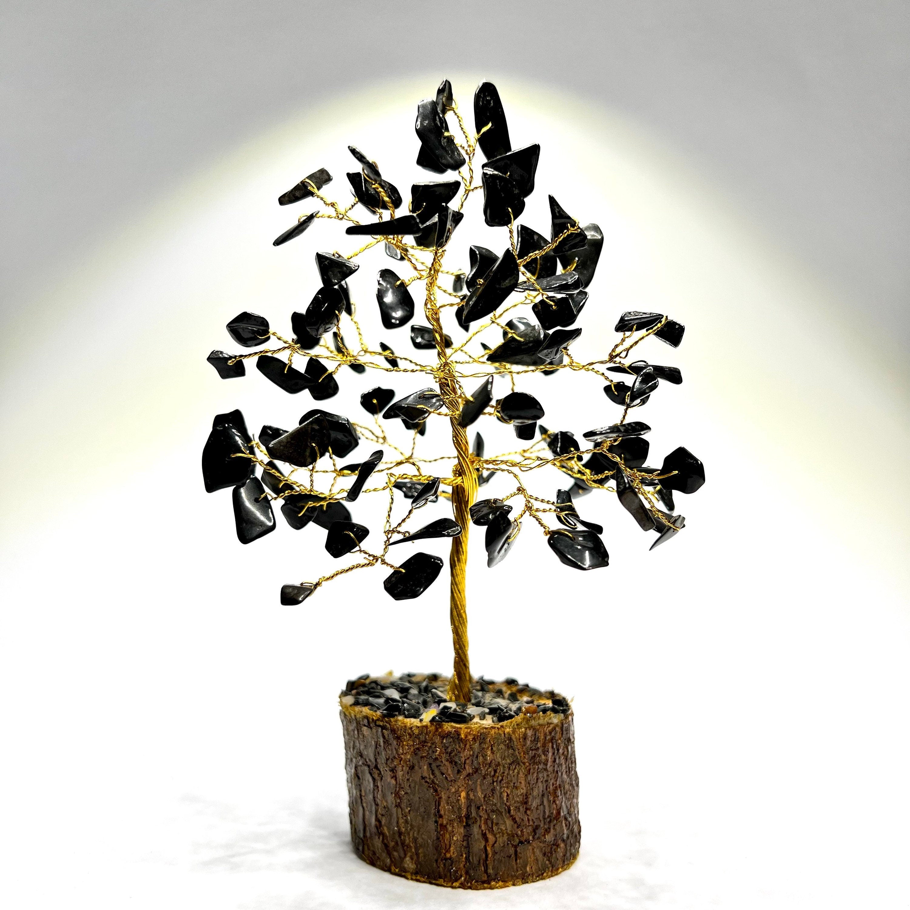 Black Tourmaline Crystal Tree: EMF Protection Decor