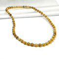 Palo Santo Wood Necklace With Golden Glass Beads