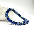 Sodalite Rondelle Beaded Bracelet - 8mm Gemstone Stretch Bracelet